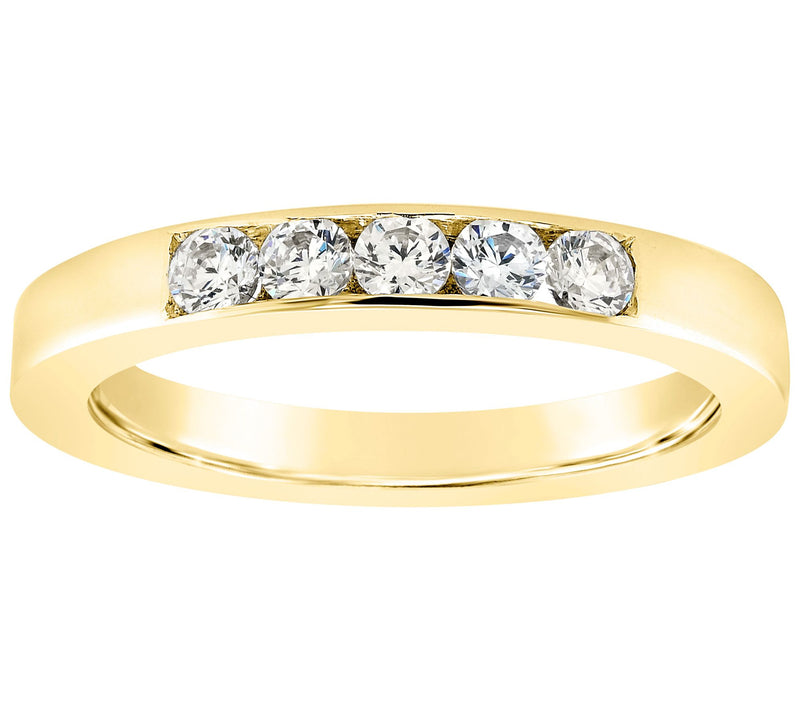Affinity 14K Channel Set 4/10 cttw 5-Stone Diamond Ring — View 5