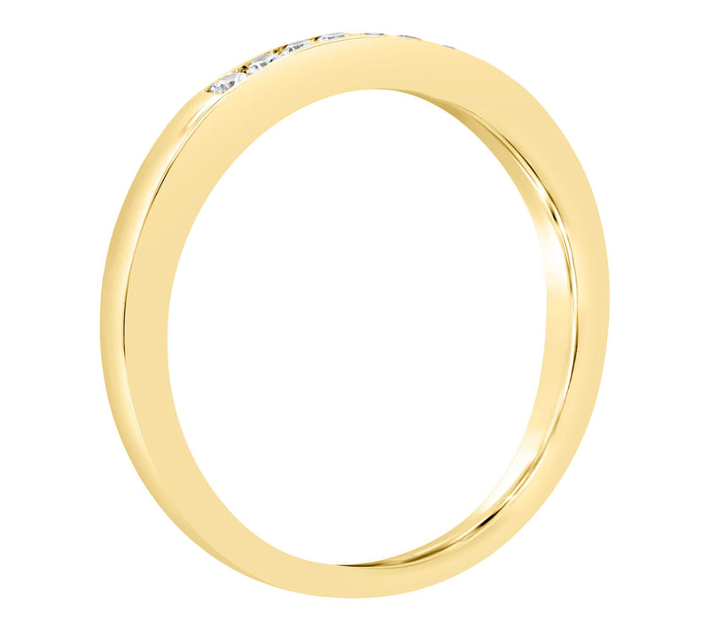 Affinity 14K Gold Channel Set 1/10 cttw DiamondRing — View 6