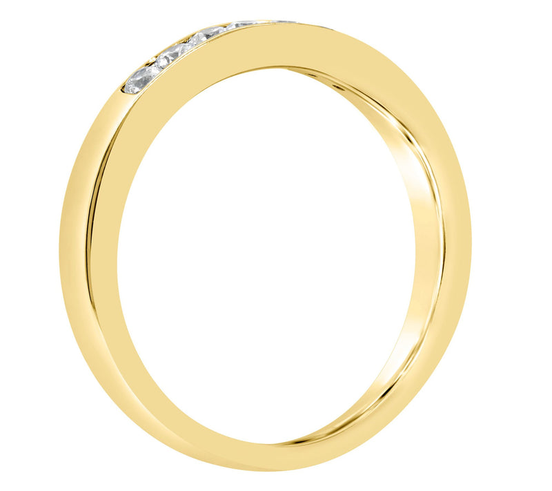 Affinity 14K Gold Channel Set 1/5 cttw Diamond Ring — View 6