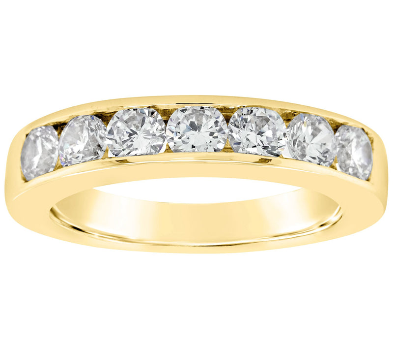 Affinity Channel Set 0.9cttw 7-Stone DiamondRing, 14k Gold — View 5