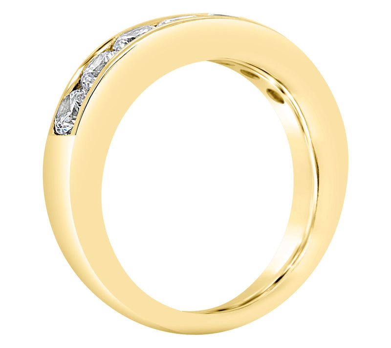 Affinity 14K Gold Channel Set 1.70 cttw D iamond Ring — View 6