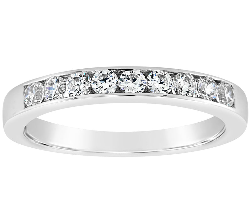 Affinity 14K Gold Channel Set 4/10 cttw Diamond Band Ring — View 3
