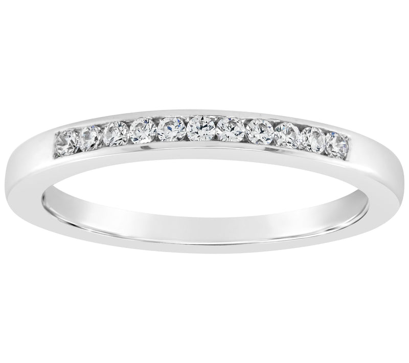 Affinity 14K Gold Channel Set 1/7 cttw Diamond Ring — View 3