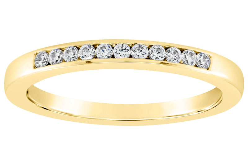 Affinity 14K Gold Channel Set 1/7 cttw Diamond Ring — Main view