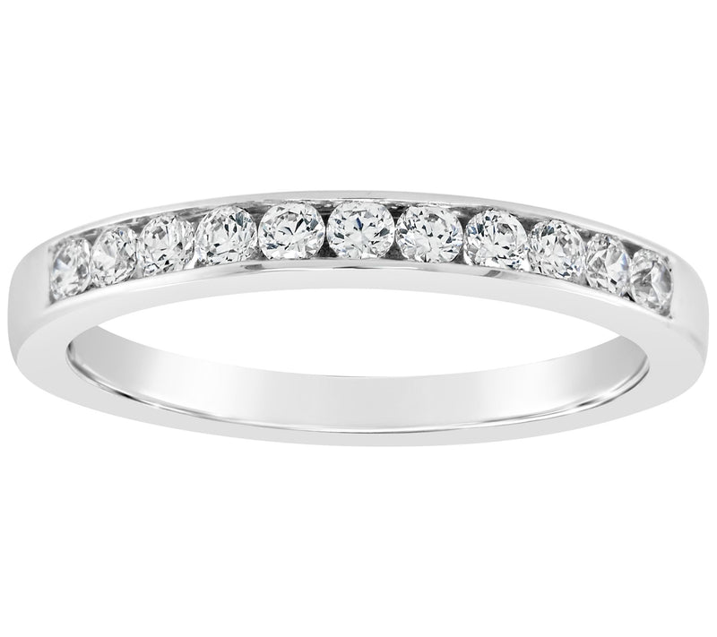 Affinity 14K Gold Channel Set 3/10 cttw Diamond Ring — View 3