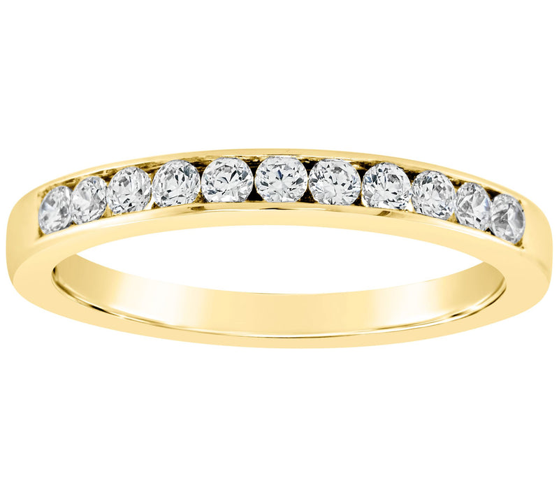 Affinity 14K Gold Channel Set 3/10 cttw Diamond Ring — View 5