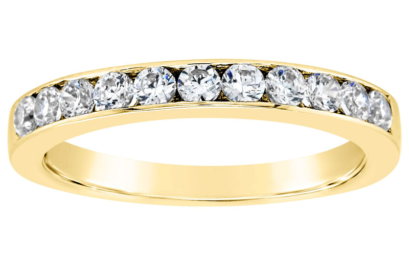 Affinity 14K Gold Channel Set 1/2 cttw Diamond Ring — Main view