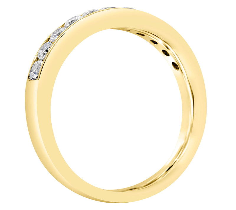 Affinity 14K Gold Channel Set 1/2 cttw Diamond Ring — View 6