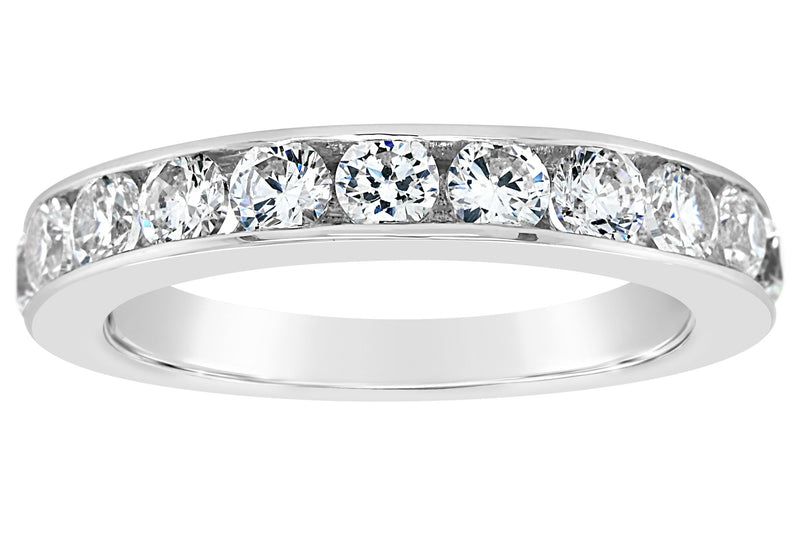 Affinity Channel Set 0.9 cttw 11-Stone DiamondRing, 14k Gold — View 3