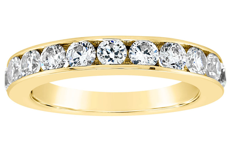 Affinity Channel Set 0.9 cttw 11-Stone DiamondRing, 14k Gold — View 5