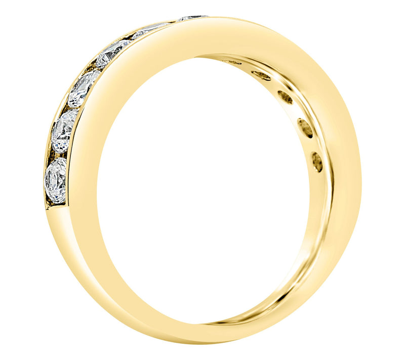 Affinity Channel Set 0.9 cttw 11-Stone DiamondRing, 14k Gold — View 6