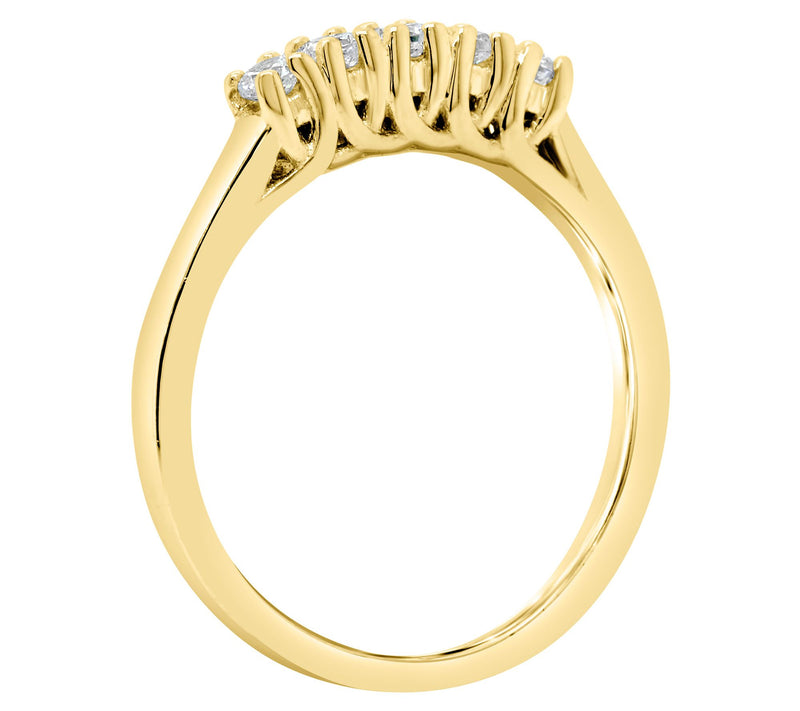 Affinity 14K Gold 1/5 cttw 5-Stone Diamond Ring — View 6