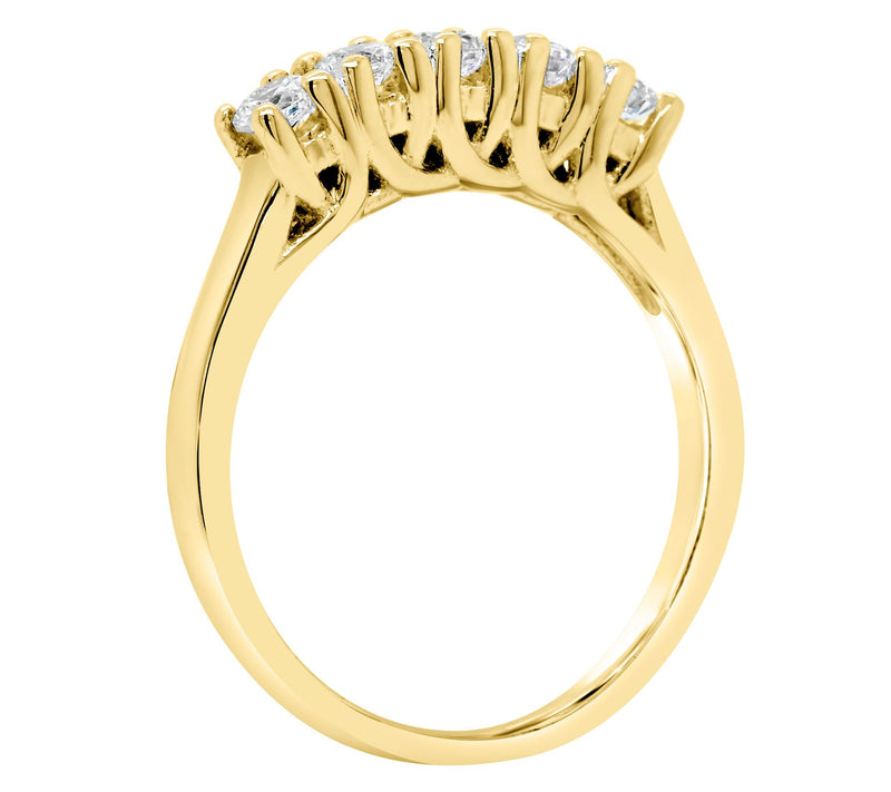Affinity 14K Gold 4/10 cttw 5-Stone Diamond Ring — View 6