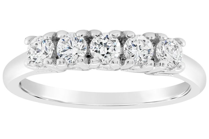 Affinity 14K Gold 4/10 cttw 5-Stone Diamond Ring — View 3