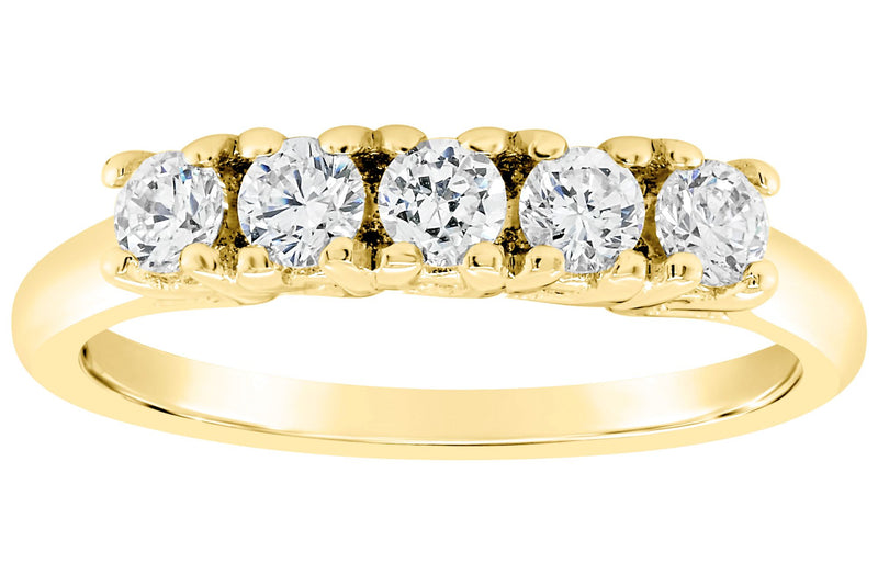 Affinity 14K Gold 4/10 cttw 5-Stone Diamond Ring — Main view