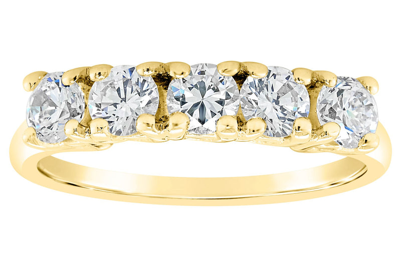 Affinity 14K Gold 9/10 cttw 5-Stone Diamond Ring — Main view