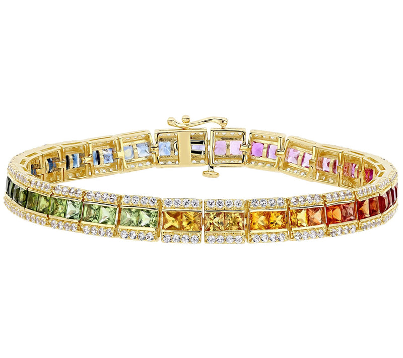 Bellini 14K 15.35 cttw Multi-Color Sapphire Tennis Bracelet — Main view