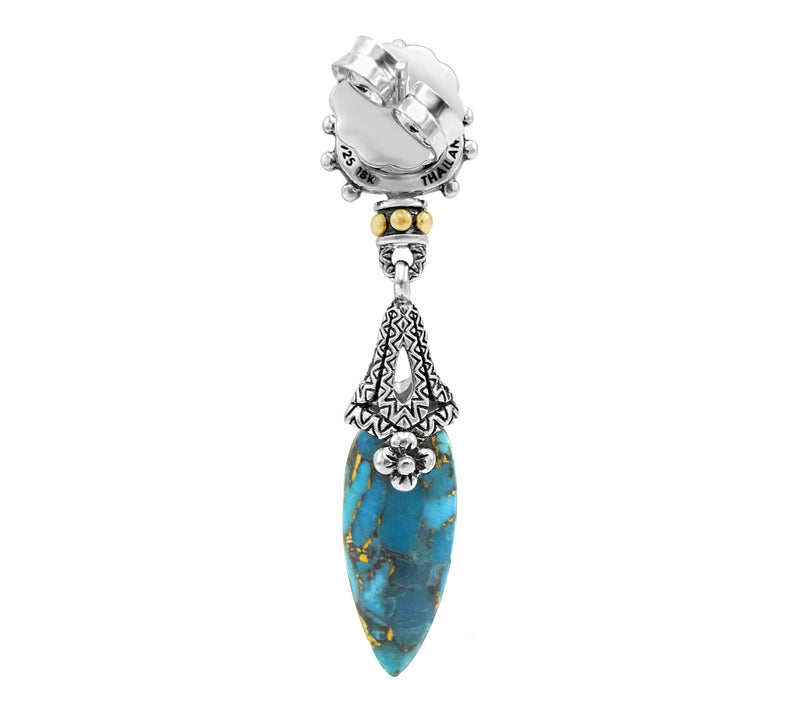 Barbara Bixby Sterling & 18K Gold Turquoise Drop Earrings — View 7