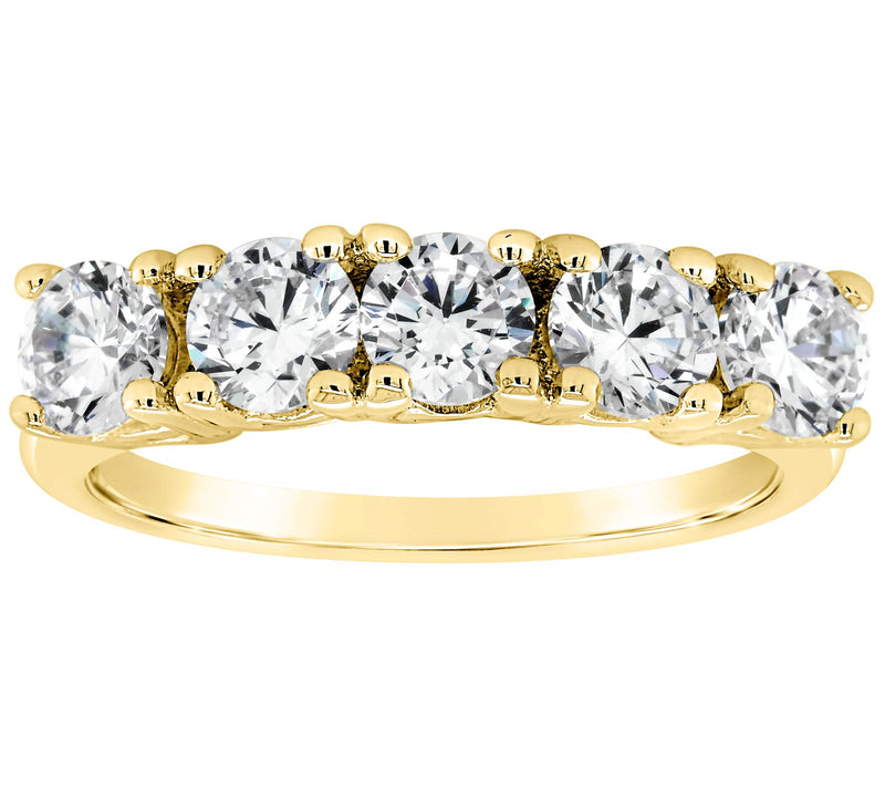 Affinity 14K Gold 1.45 cttw 5-Stone Diamond Band Ring — Main view