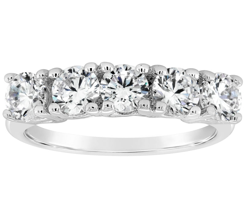Affinity 14K Gold 1.45 cttw 5-Stone Diamond Band Ring — View 3