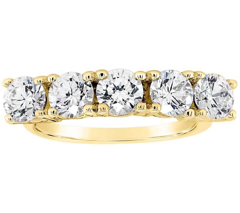 Affinity 14K Gold 1.95 cttw 5-Stone Diamond Band Ring — Main view