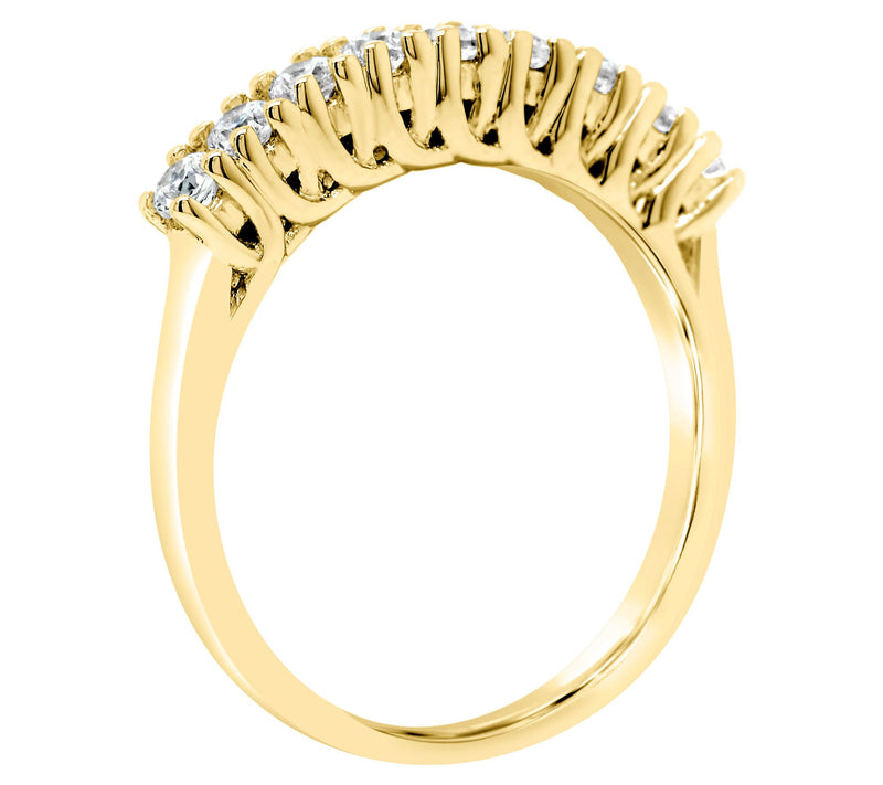 Affinity 14K Gold 4/10 cttw 9-Stone Diamond Ring — View 6