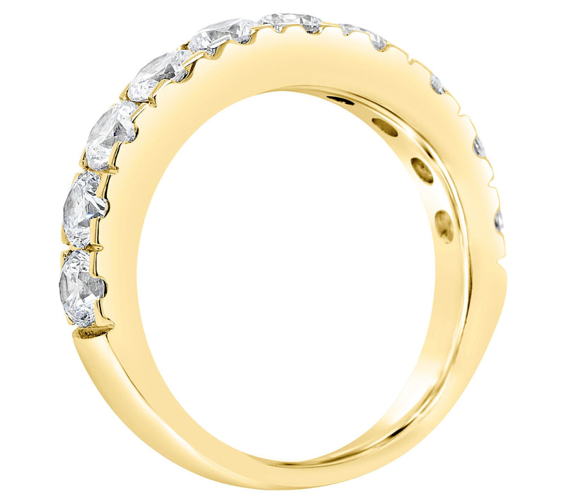 Affinity 14K Gold 1.45 cttw Diamond Band Ring — View 6
