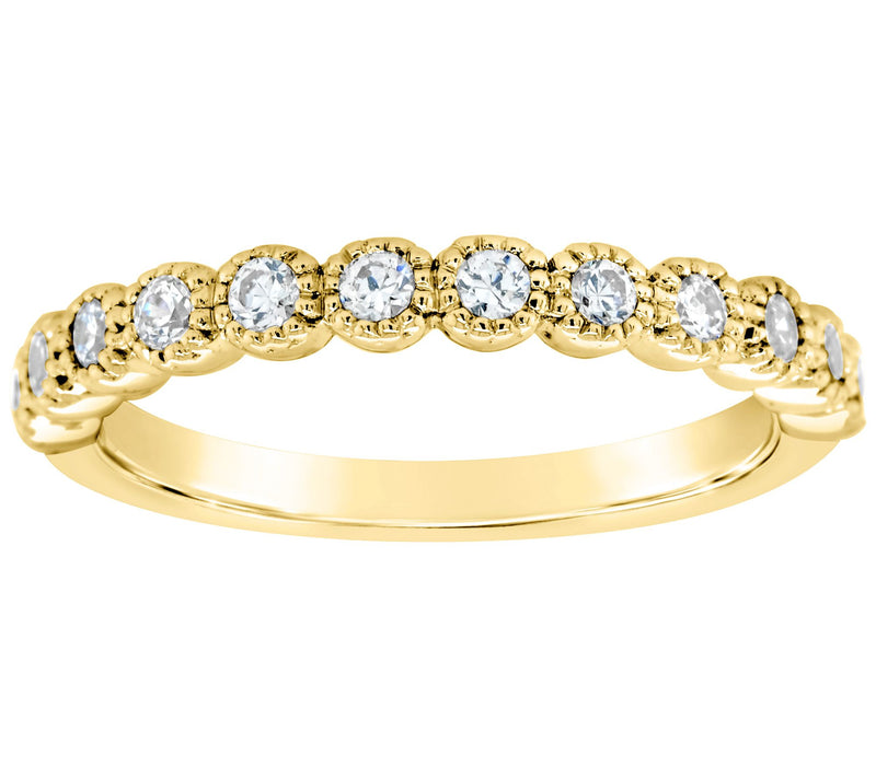 Affinity 14K Gold Milgrain Setting 3/10 cttw Diamond Ring — View 3