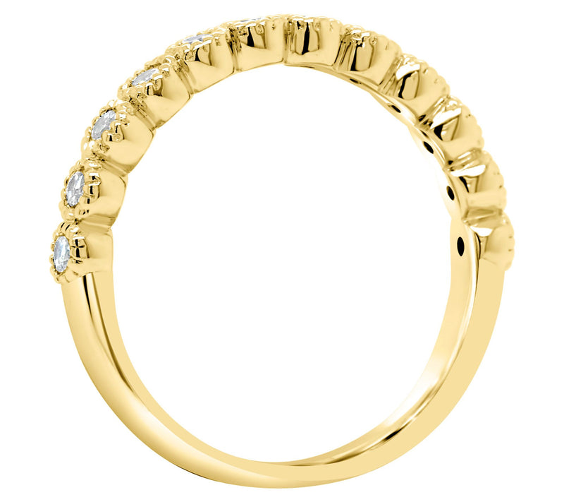 Affinity 14K Gold Milgrain Setting 3/10 cttw Diamond Ring — View 6