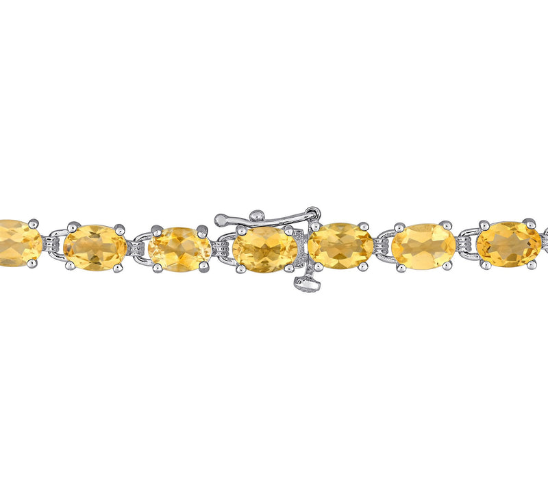 Sterling Silver 14.70 cttw Citrine T ennis Bracelet — View 2