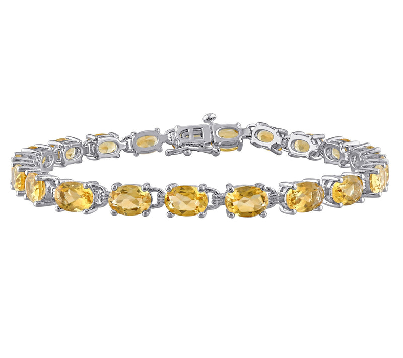 Sterling Silver 14.70 cttw Citrine T ennis Bracelet — Main view