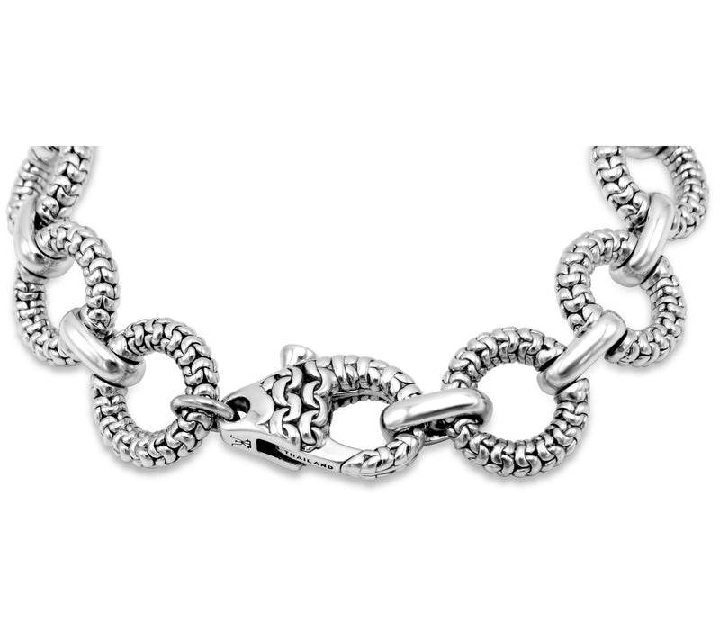 Tiffany Kay Sterling Silver Purl-Knit Link Brac elet — View 2