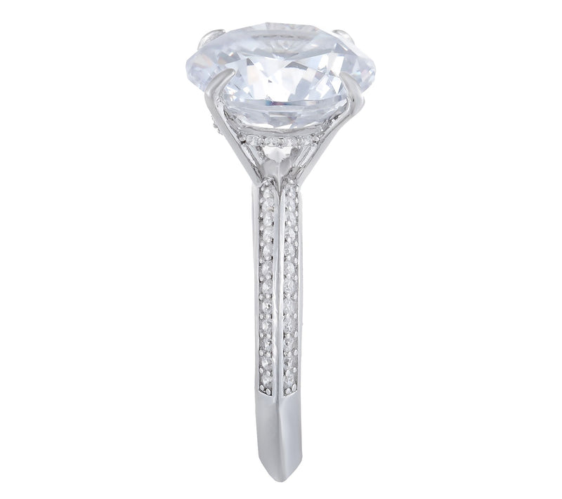 Diamonique 8.40 cttw Engagement Ring, Ster lingSilver — View 3