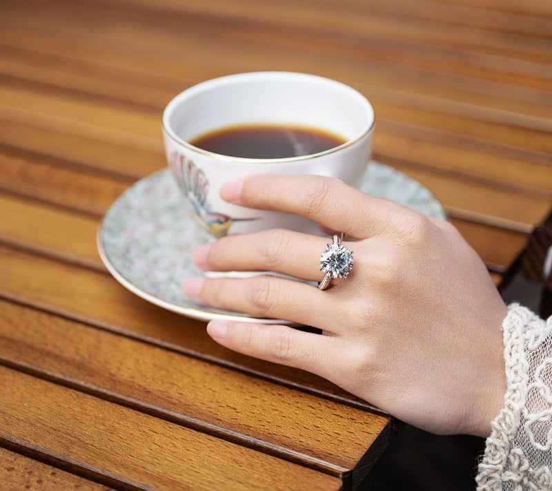 Diamonique 8.40 cttw Engagement Ring, Ster lingSilver — View 4