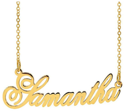 14K Gold-Plated Sterling Personalized Name Necklace