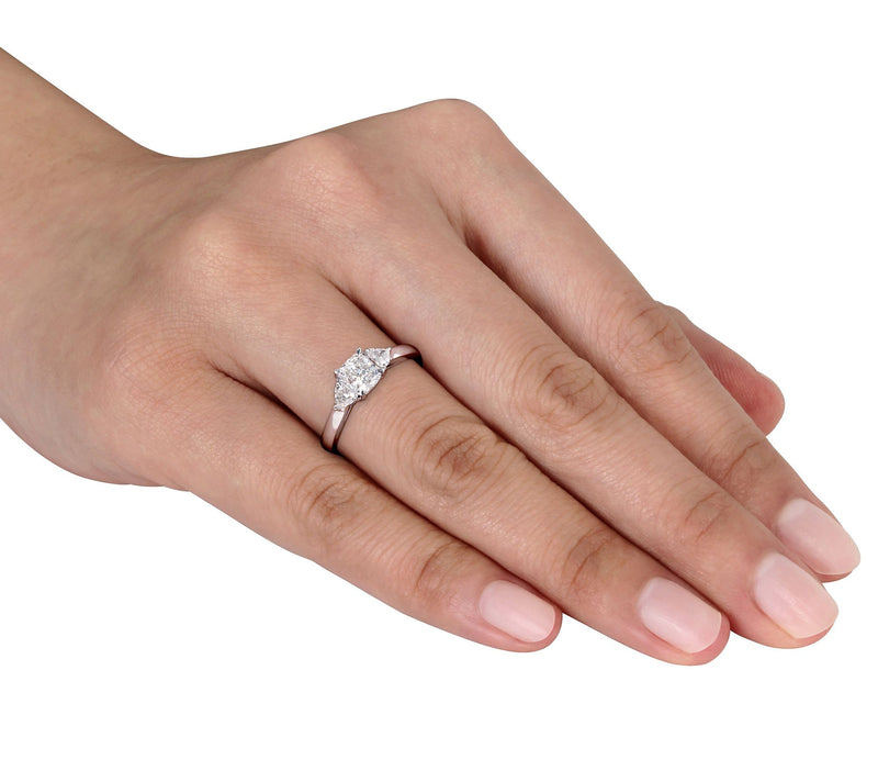 Affinity 14K 0.95 cttw Diamond 3-Stone Ring — View 3