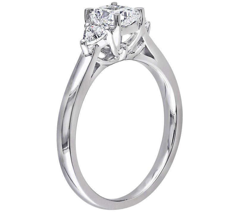 Affinity 14K 0.95 cttw Diamond 3-Stone Ring — View 2