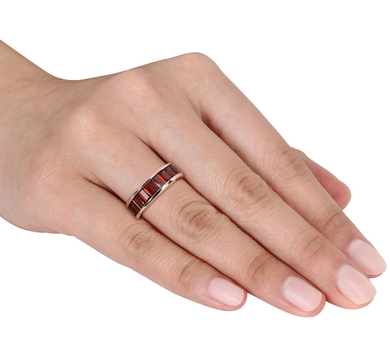 18K Rose Gold-Plated Sterling 3.30 cttw G arnetRing — View 3