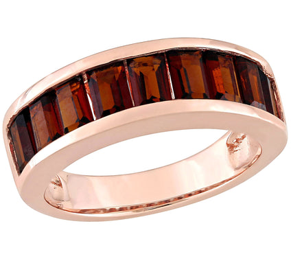 18K Rose Gold-Plated Sterling 3.30 cttw G arnetRing