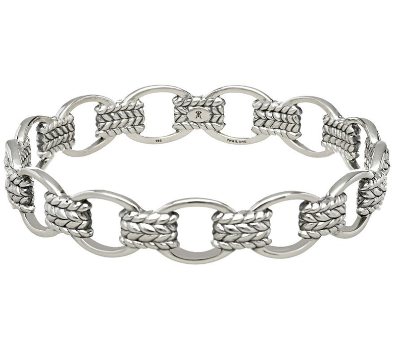 Tiffany Kay Studio Sterling Herringbone Link Ba ngle — Main view