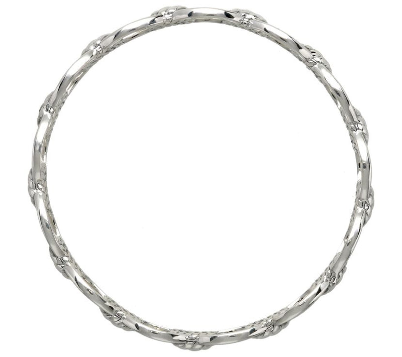 Tiffany Kay Studio Sterling Herringbone Link Ba ngle — View 3