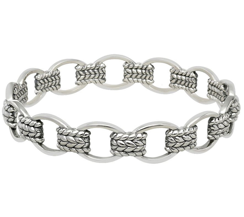 Tiffany Kay Studio Sterling Herringbone Link Ba ngle — View 2