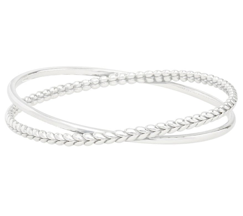 Tiffany Kay Studio Sterling Herringbone Texture d Bangle — View 2