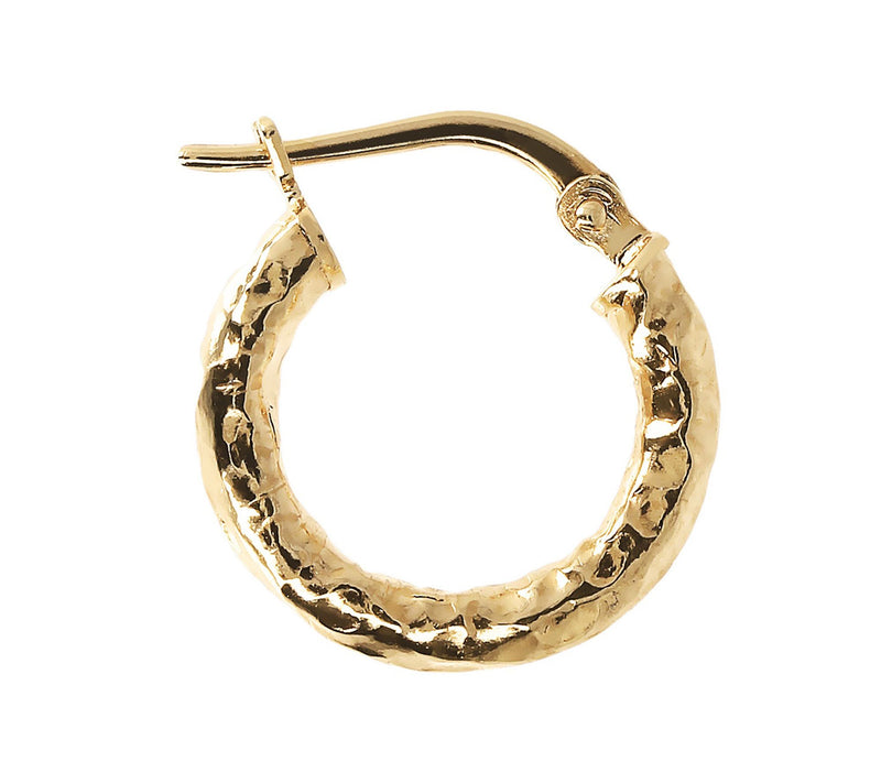 Bronzo Italia 1/2" Hammered Round H oop Earring — View 8