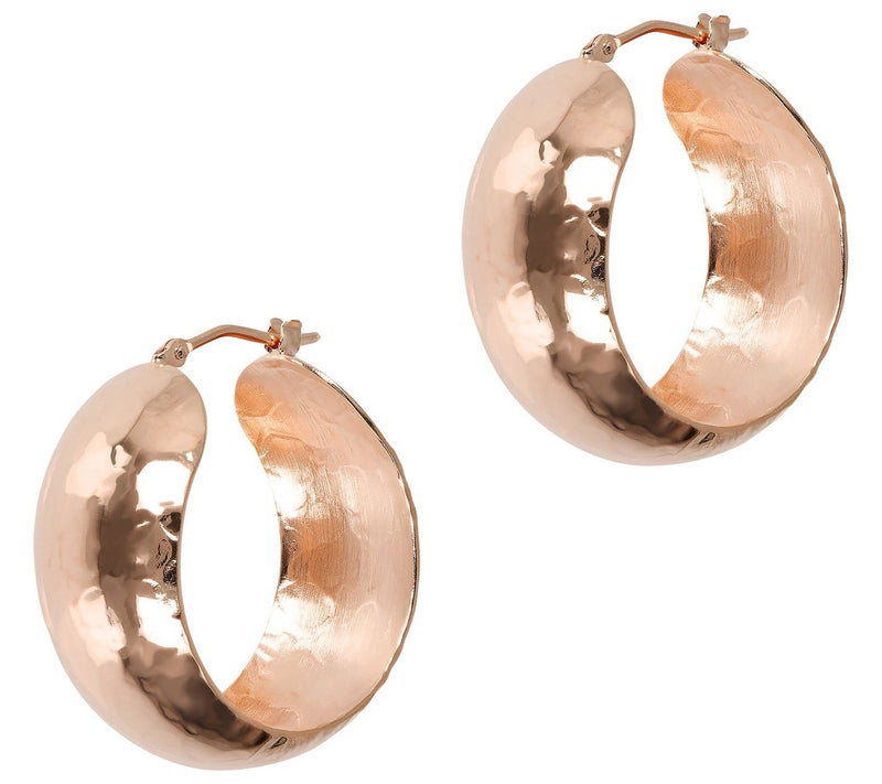 Bronzo Italia 1-1/4" Bold Round Hoop Earrings — Main view