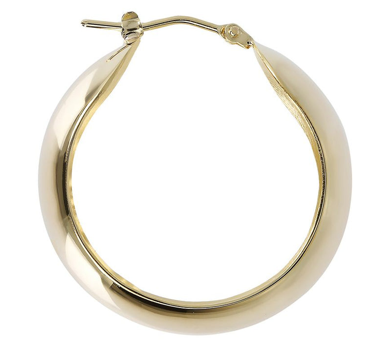 Bronzo Italia 1-1/4" Bold Round Hoop Earrings — View 2