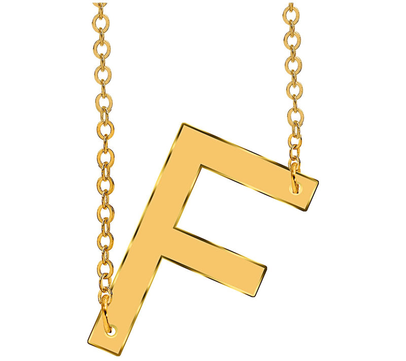 14K Gold-Plated Sterling Silver Personalized Initial Necklace — View 11