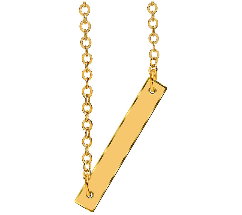 14K Gold-Plated Sterling Silver Personalized Initial Necklace — View 17
