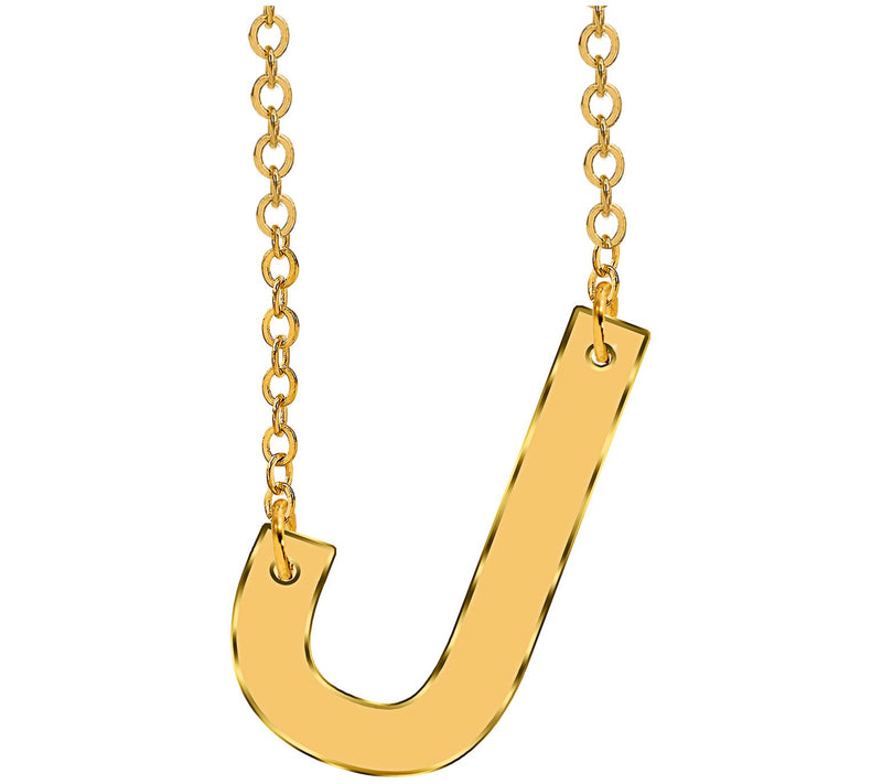 14K Gold-Plated Sterling Silver Personalized Initial Necklace — View 21