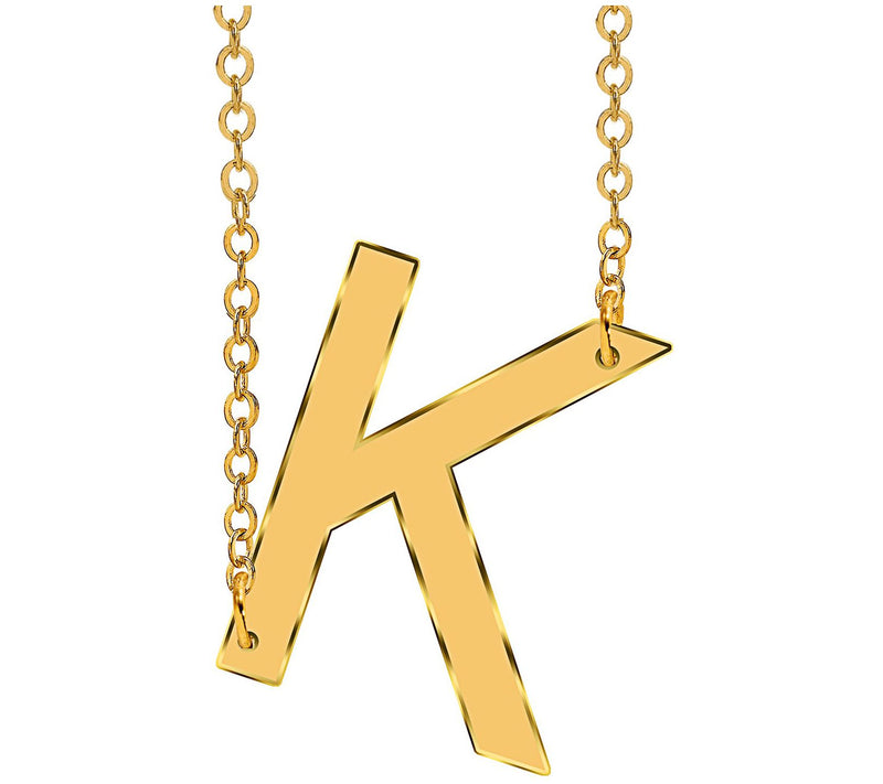 14K Gold-Plated Sterling Silver Personalized Initial Necklace — View 23